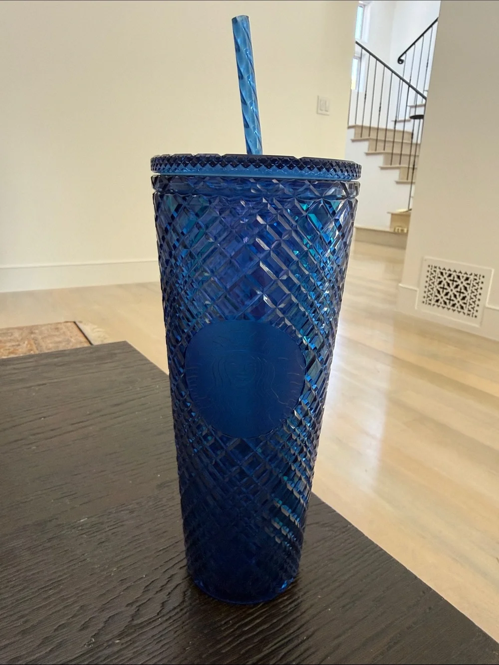 Starbucks Blue Textured Reusable Tumbler with Straw